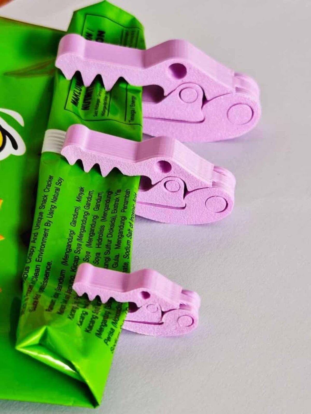 Crocodile Bag Clips With Lock