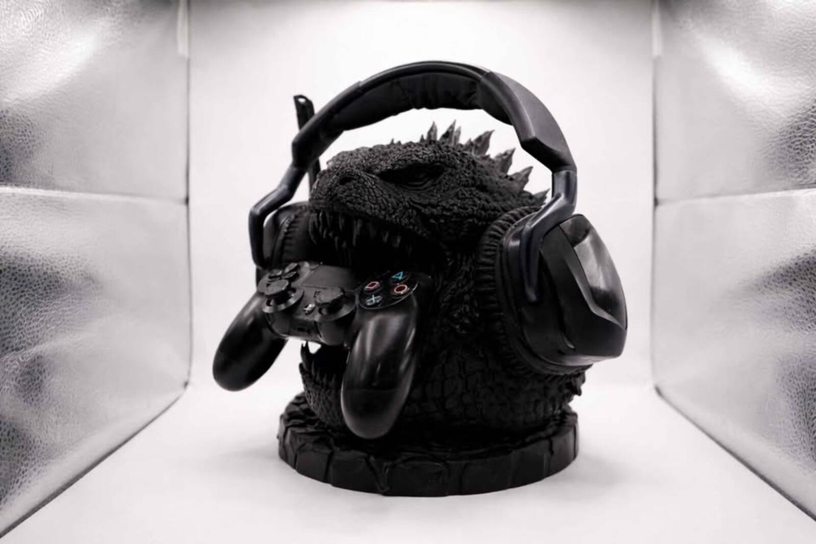 Godzilla Controller And Headphone Holder
