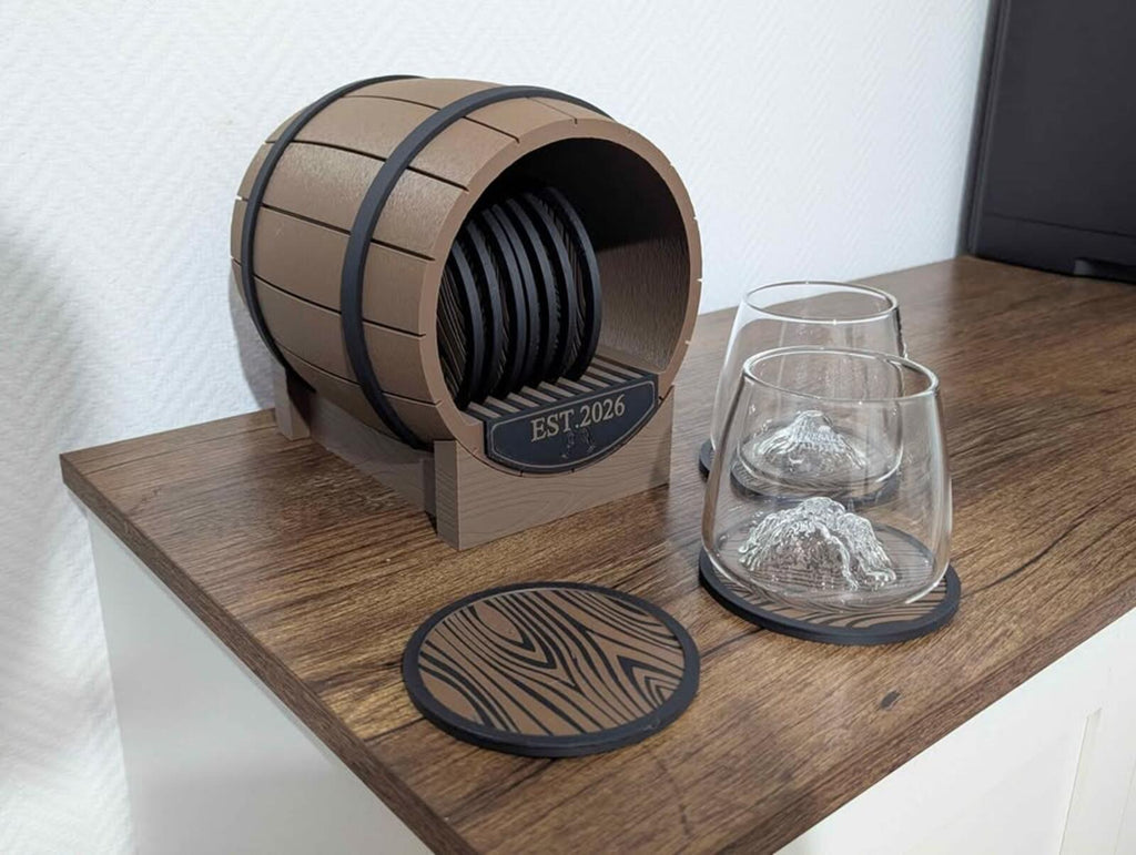 Vintage Barrel Coaster Set (10)