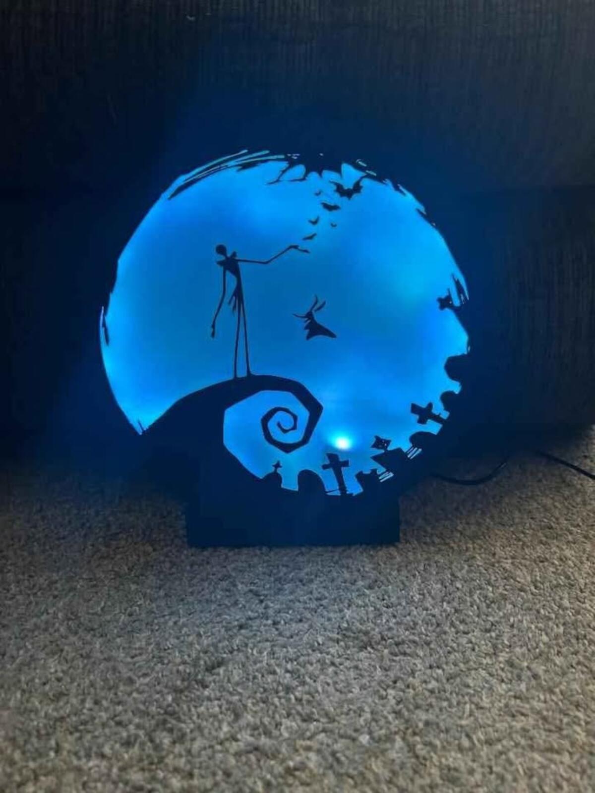 The Nightmare Before Christmas Lightbox With Stand