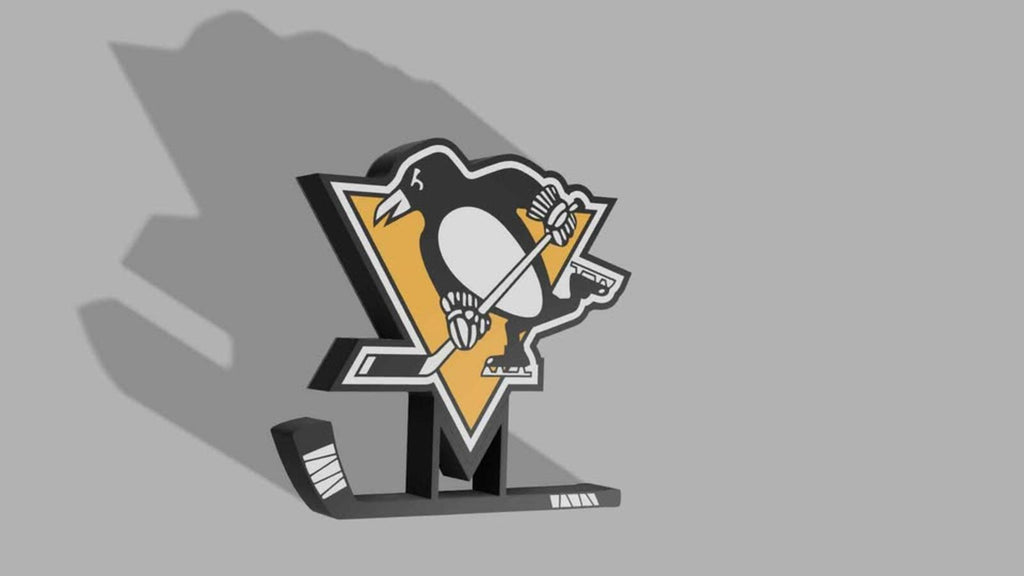 Pittsburgh Penguins Lightbox With Hockey Stick Stand