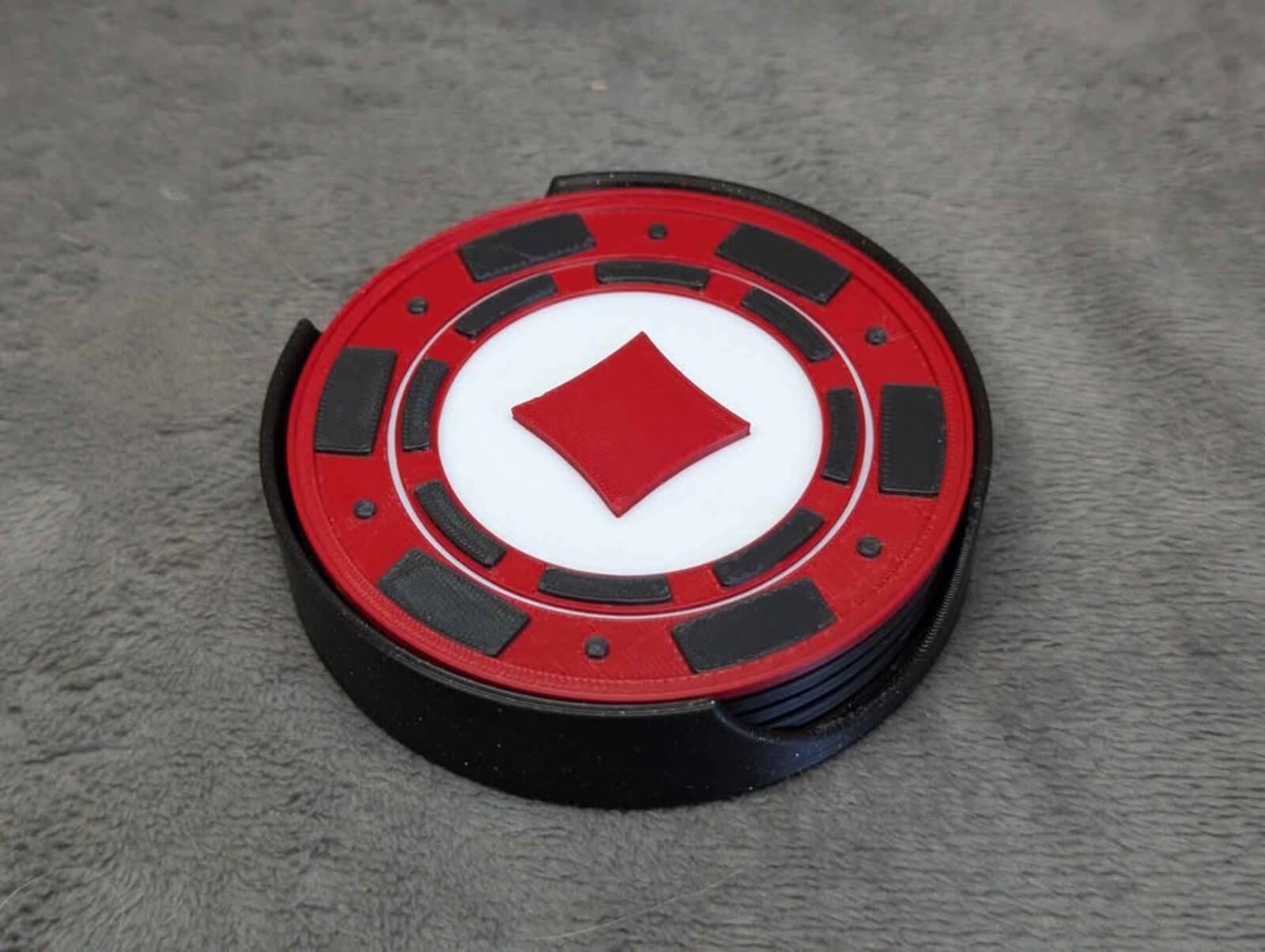 Poker Chip Coaster Set (4)
