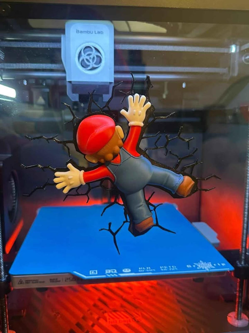 Who Crashed Mario? - Fake Impact Wall Decal