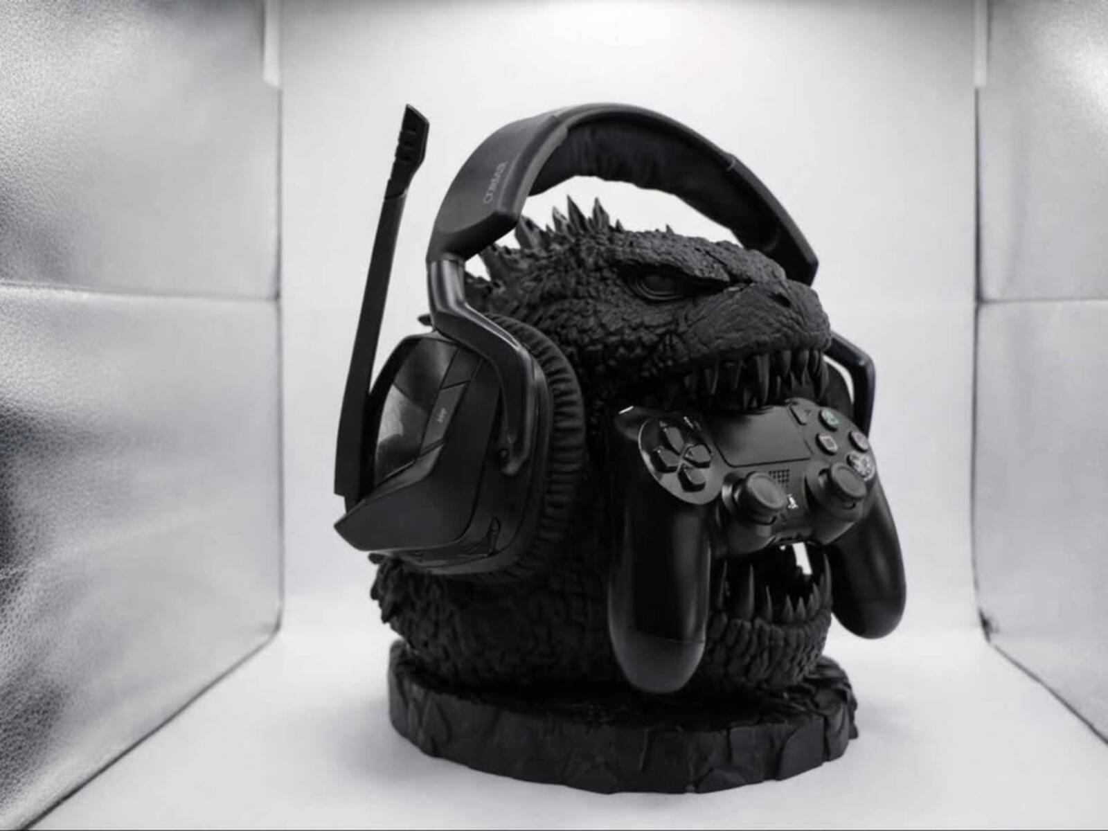 Godzilla Controller And Headphone Holder