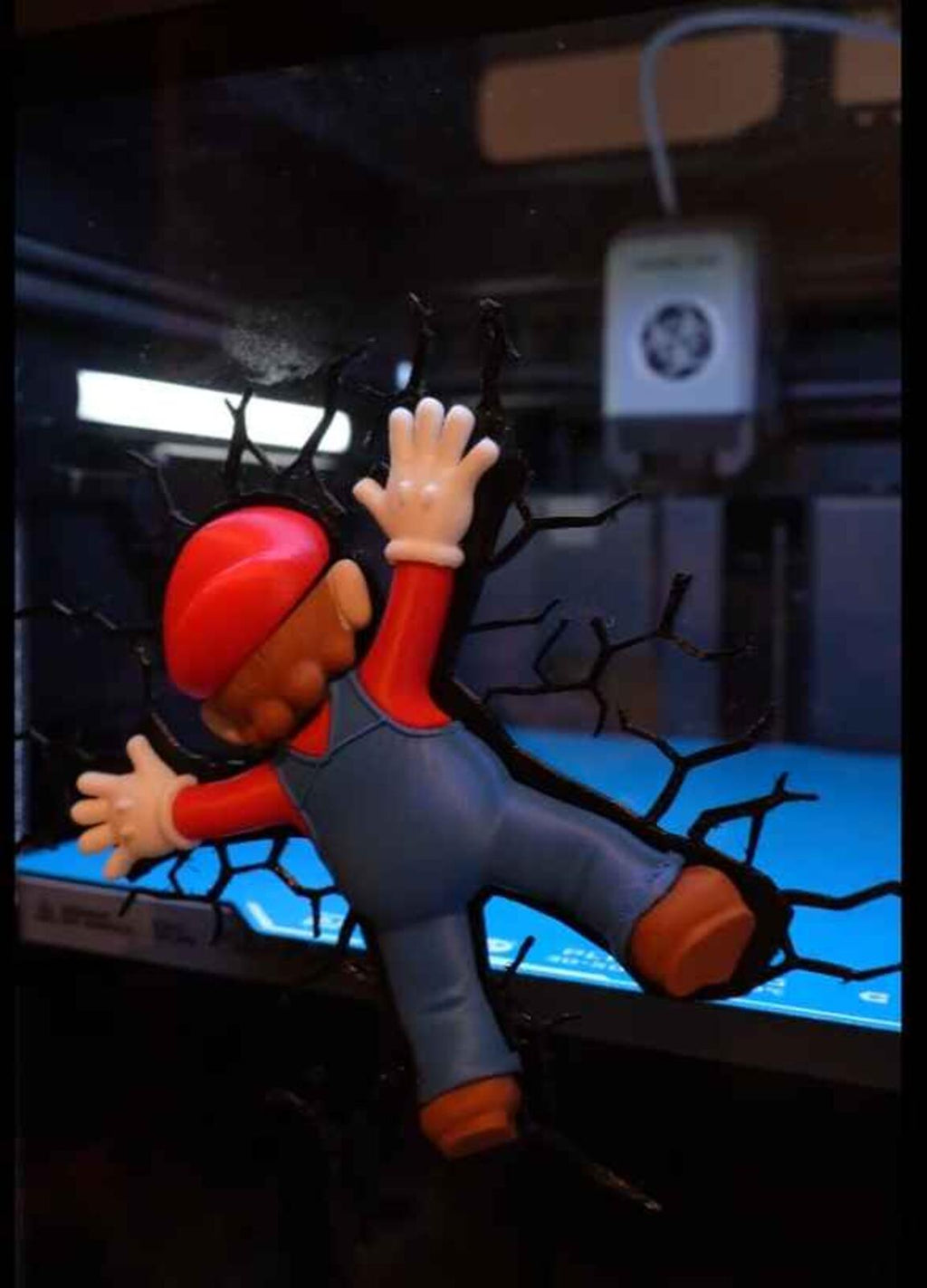 Who Crashed Mario? - Fake Impact Wall Decal