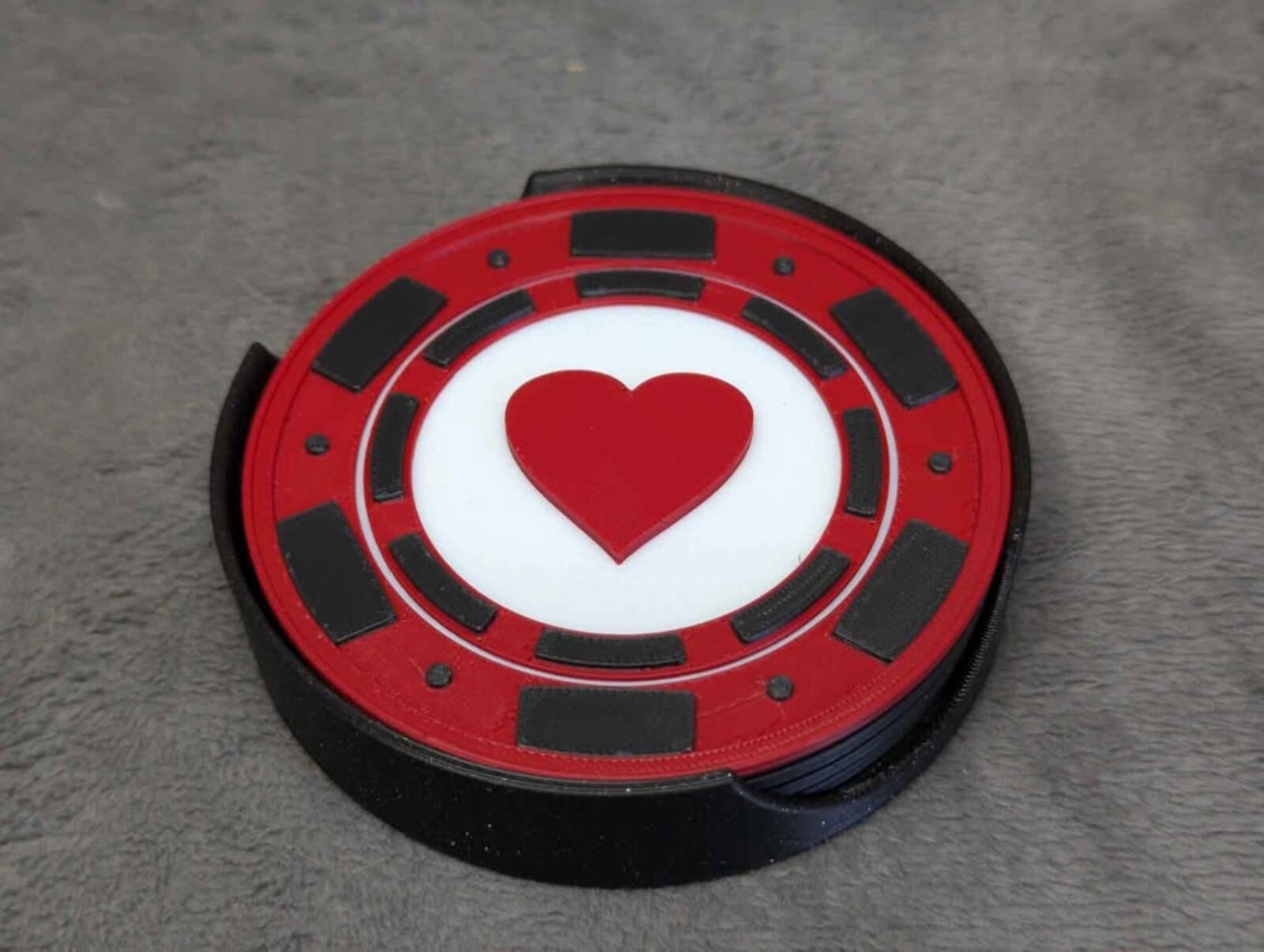 Poker Chip Coaster Set (4)
