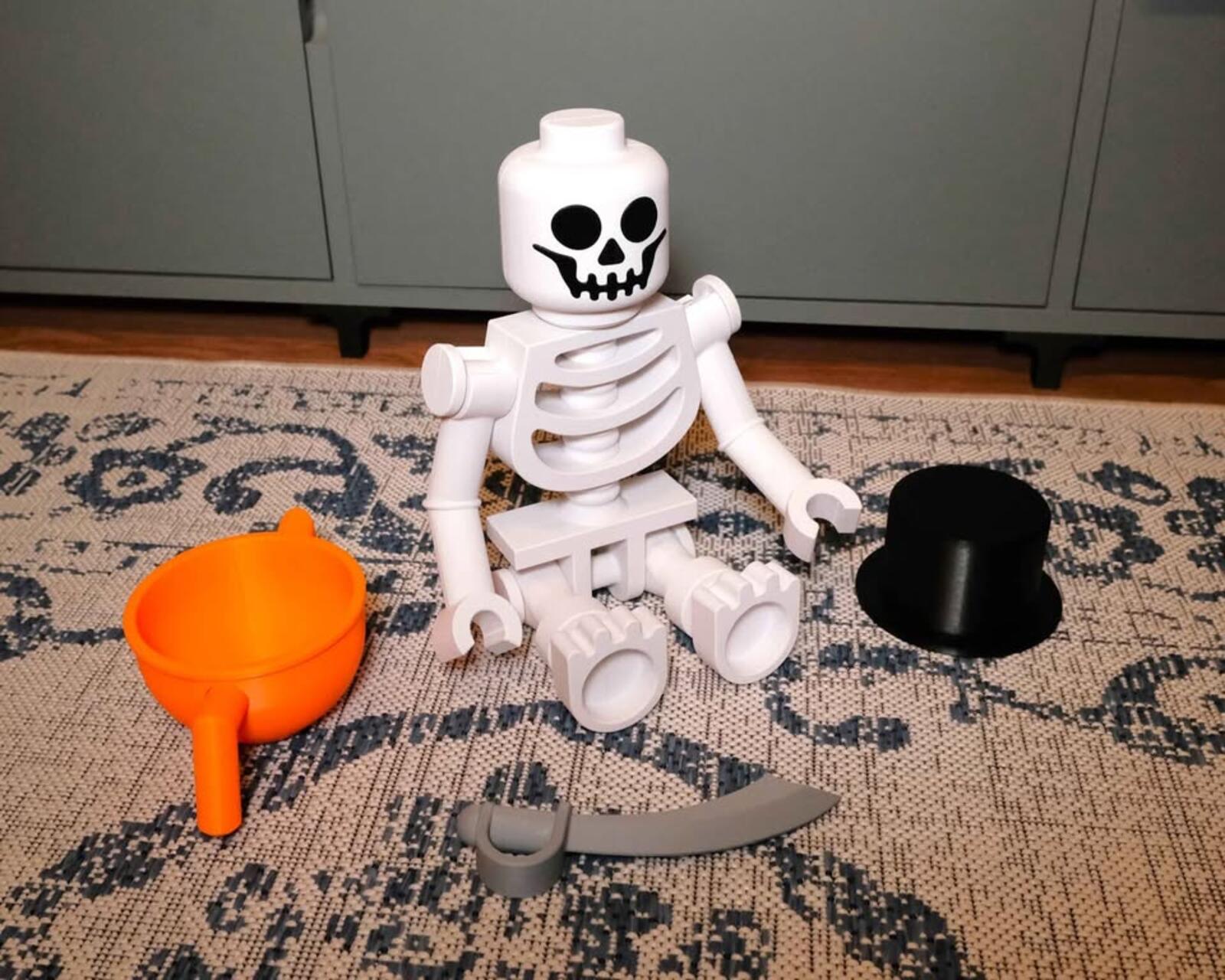 Giant Lego Skeleton With Accessories