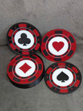 Poker Chip Coaster Set (4)