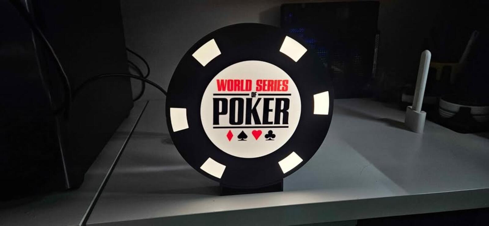 World Series Poker Lightbox With Stand