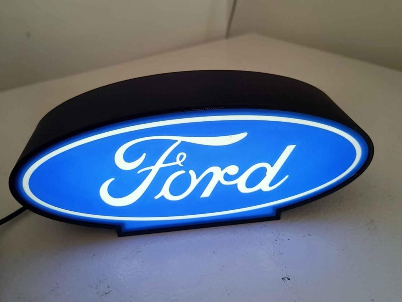 Ford Logo Lightbox With Stand