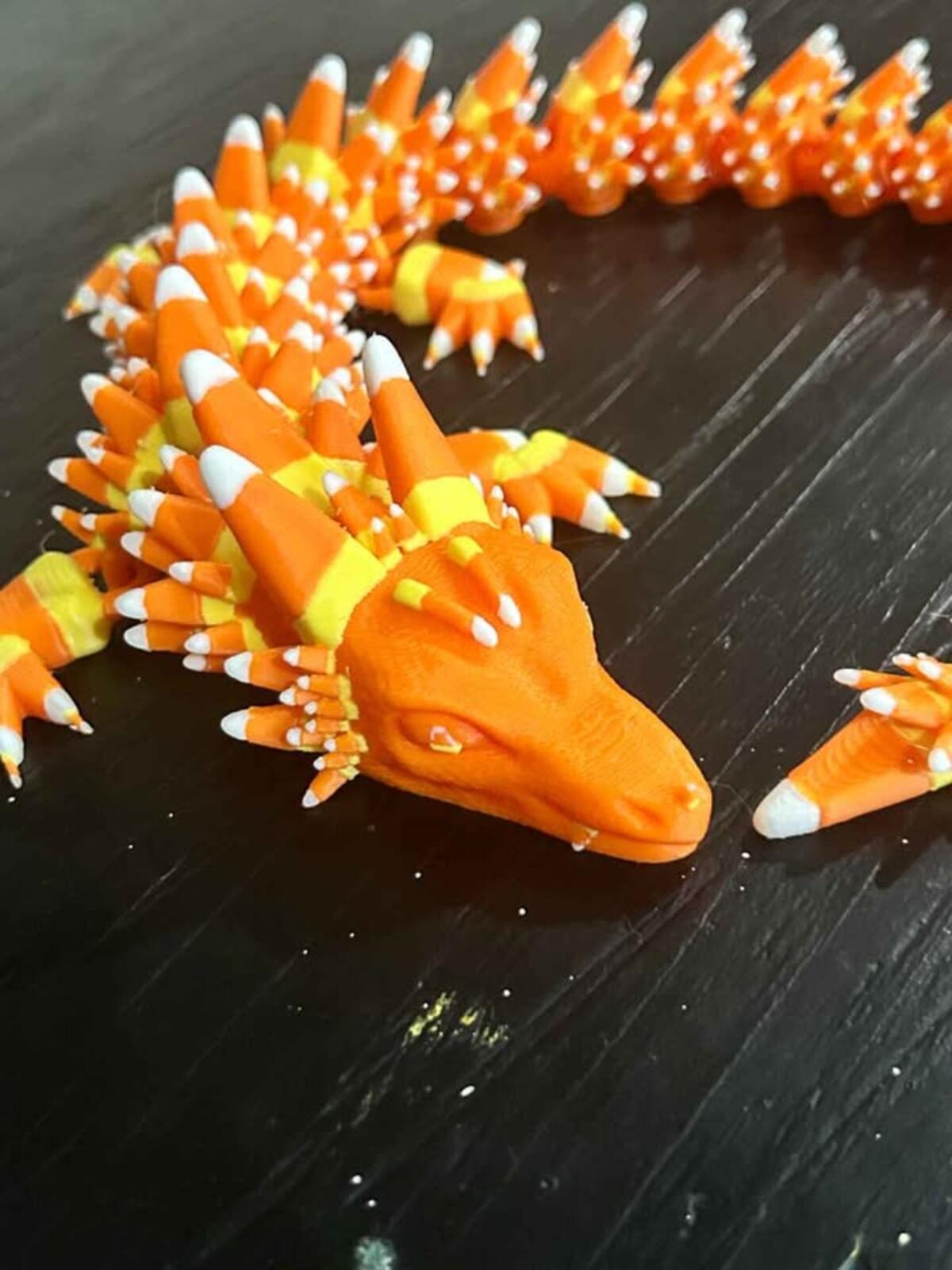 Candy Corn Articulating Dragon
