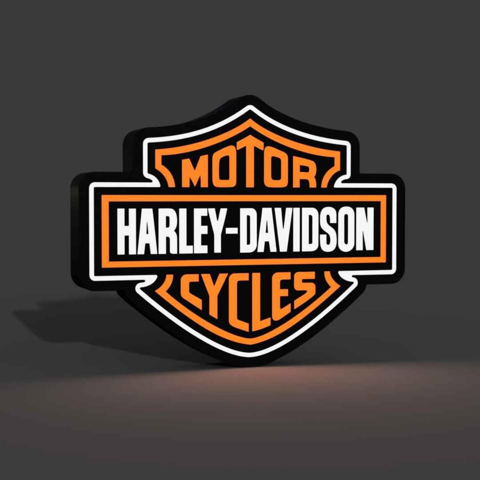 Harley Davidson Lightbox With Stand