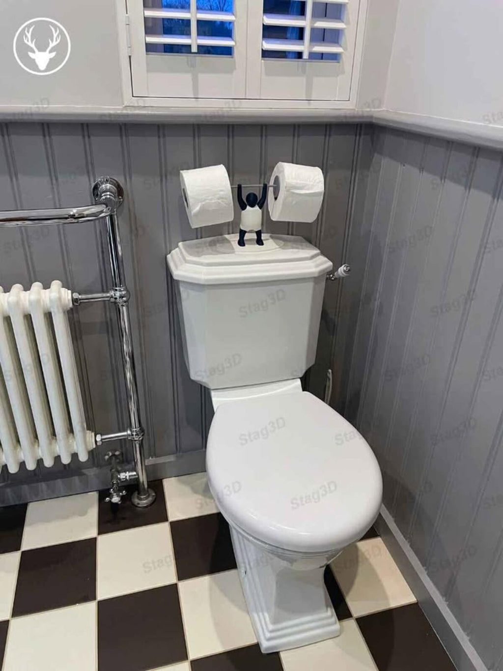 The Strongman Toilet Roll Holder