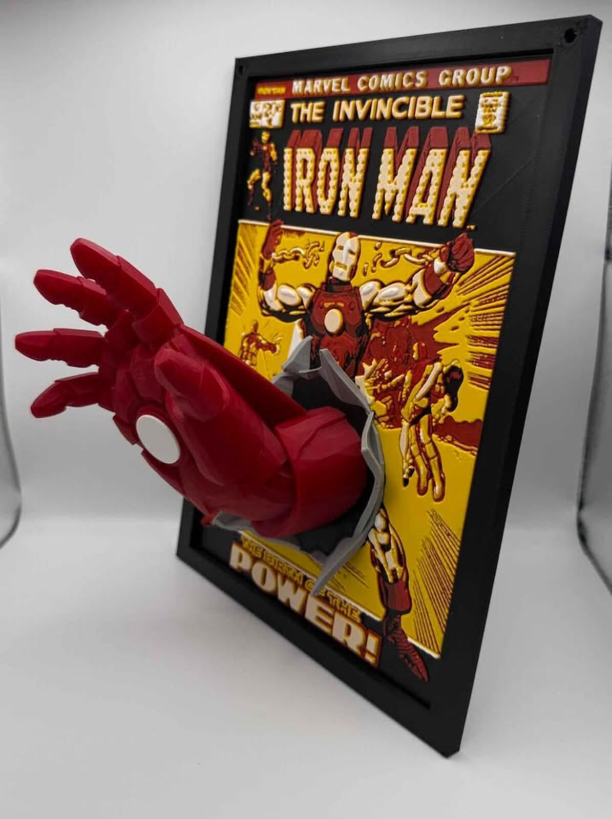 Iron Man Comic Cover Pop Out Plaque