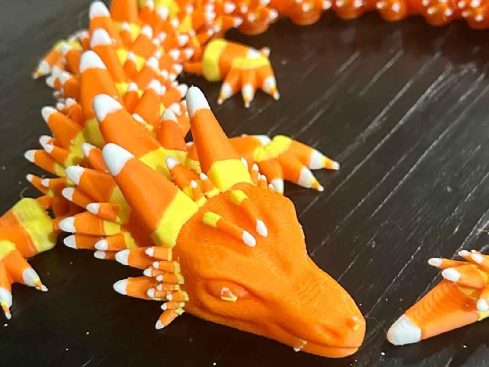 Candy Corn Articulating Dragon