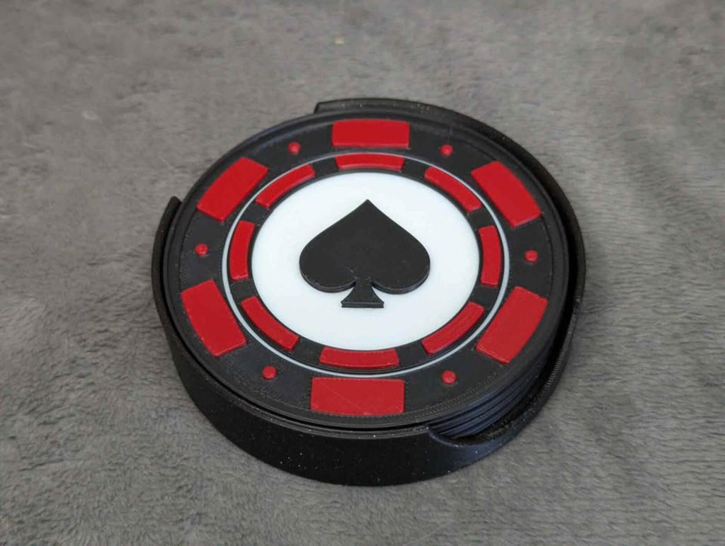 Poker Chip Coaster Set (4)