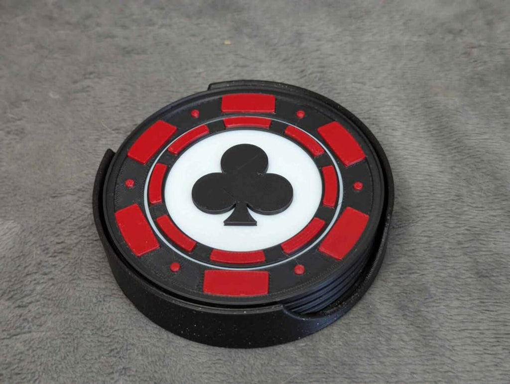 Poker Chip Coaster Set (4)