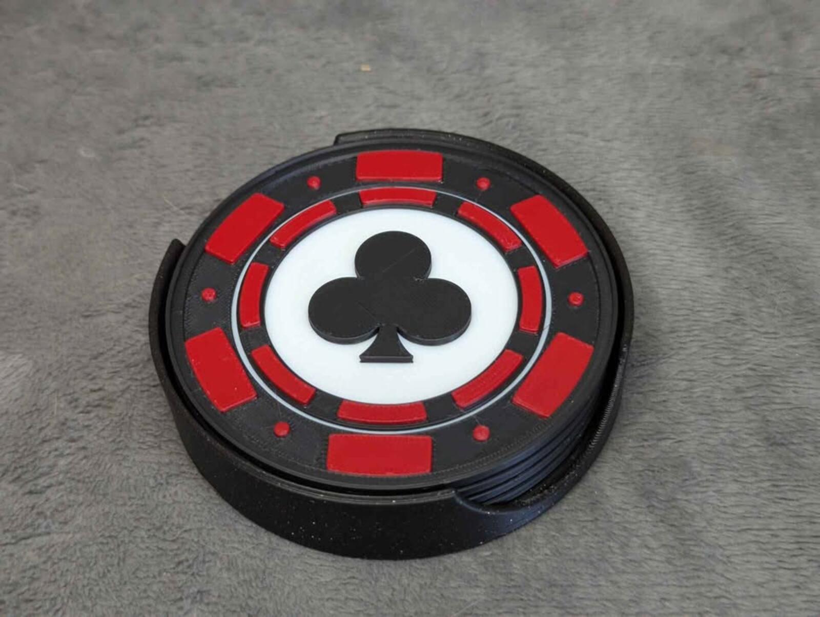 Poker Chip Coaster Set (4)