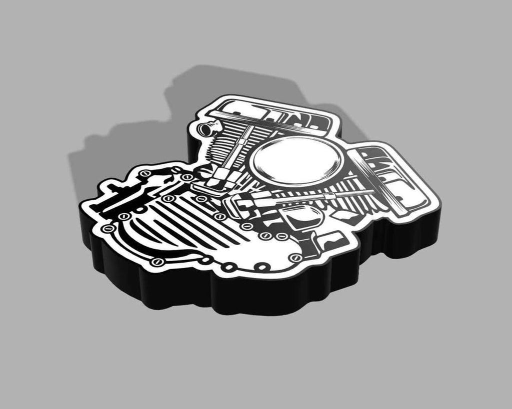 Harley Davidson Panhead Engine Lightbox