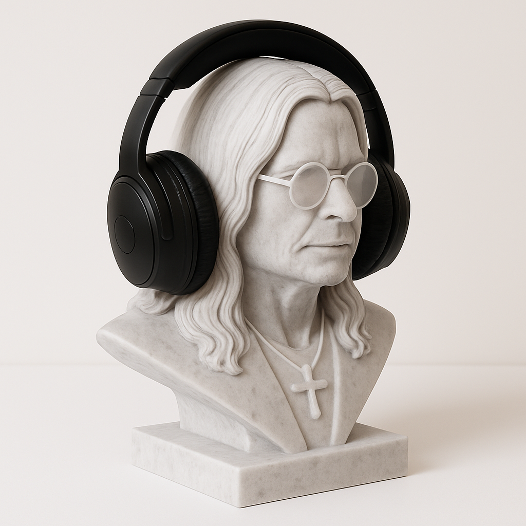 Ozzy Osbourne Headphone Holder | 3D Printed Headset Stand | Rock Music Desk Organizer