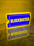 Blockbuster LED Lightbox Sign – Retro 90s Movie Decor, Cinema Home Theater Lighting