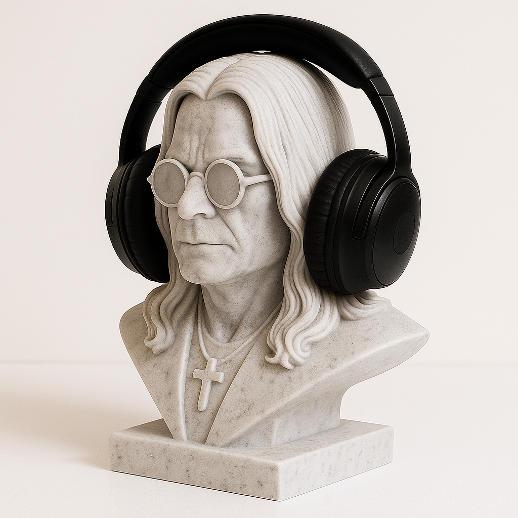 Ozzy Osbourne Headphone Holder | 3D Printed Headset Stand | Rock Music Desk Organizer