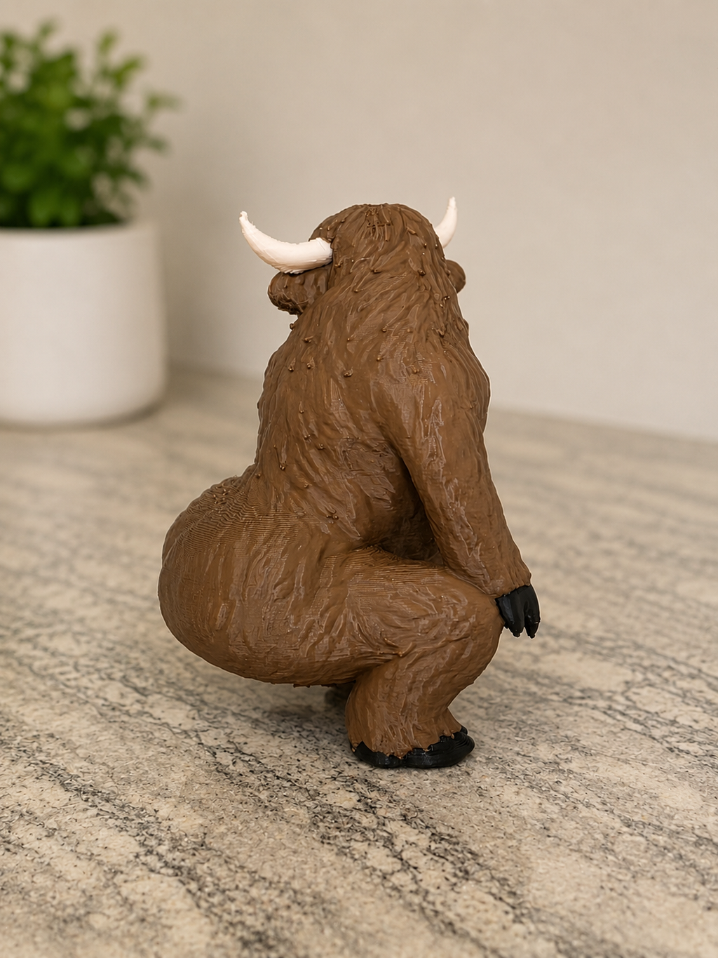 Twerking Highland Cow Figurine