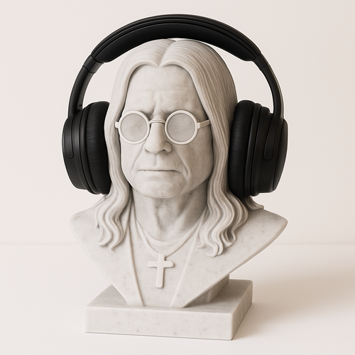 Ozzy Osbourne Headphone Holder | 3D Printed Headset Stand | Rock Music Desk Organizer