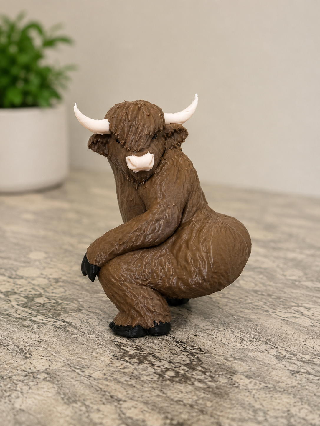 Twerking Highland Cow Figurine